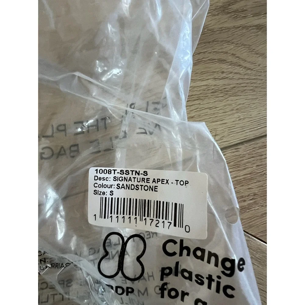 NWT TOAST SWIM Signature Apex Top‎ Sandstone Peach Triangle Bikini Swim Top S
